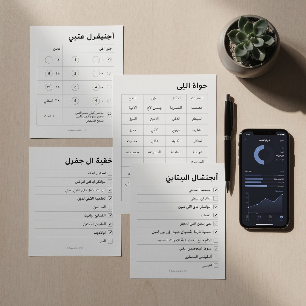 أوراق عمل ومواد التفاوض على مكتب مهني